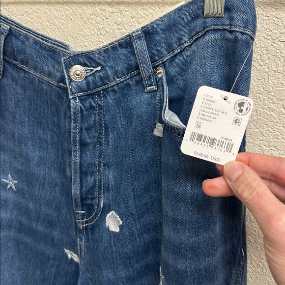 NWT We the Free Westward Demi Slouchy Barrel- Under The Sea Embroidered Blue - Picture 6 of 7